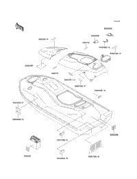 1996 Kawasaki JET SKI 1100 ZXI (JH1100-A1) Labels | Babbitts