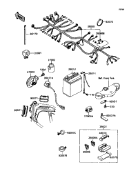 1990 Kawasaki NINJA ZX-7 (ZX750-H2) Chassis Electrical Equipment
