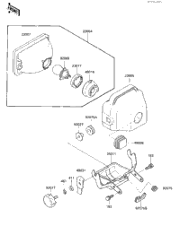 1987 Kawasaki Bayou 300 (KLF300-A2) Headlight | Babbitts Honda