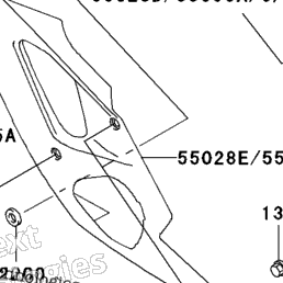 2000 Kawasaki NINJA ZX-6R (ZX600-J1) Cowling Lowers (Zx600-J1