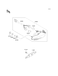 2000 Kawasaki NINJA ZX-12R (ZX1200-A1) Taillight(S) | Babbitts