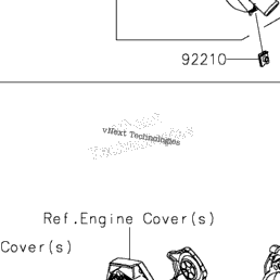 2024 Kawasaki Z900 SE(US) (ZR900MRFNN) Accessory(Eng. Cover Ring