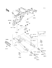 2008 Kawasaki NINJA 250R (EX250J8F) Swingarm | Babbitts Kawasaki