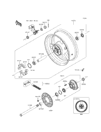 2016 Kawasaki NINJA ZX-10R (ZX1000RGFA) Rear Wheel/Chain