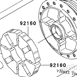 2010 Kawasaki FURY 125/FURY 125R (AX125AAF) Rear Hub (Aaf
