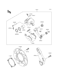 1997 Kawasaki NINJA ZX-6 (ZX600-E5) Rear Brake | CyclePartsNation