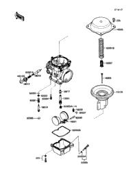 はるゆう 1990 Kawasaki NINJA 750R (ZX750-F4) Carburetor Parts