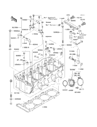 2002 Kawasaki ZZR1200 (ZX1200-C1) Cylinder Head | Babbitts