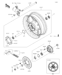 のんママ様　パーツ 2016 Kawasaki Z800 ABS (ZR800BGF) Rear Wheel/Chain | Babbitts