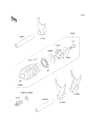 かや532215 2000 Kawasaki NINJA ZX-6 (ZX600-E8) Gear Change Drum/Shift
