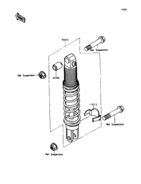 1989 Kawasaki NINJA ZX-7 (ZX750-H1) Shock Absorber(S