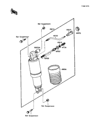 1987 Kawasaki NINJA 750R (ZX750-F1) Shock Absorber(S) | Babbitts