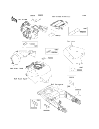 2008 Kawasaki NINJA ZX-14 (ZX1400C8FA) Labels | Babbitts Honda