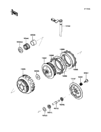 1988 Kawasaki NINJA 600R (ZX600-C1) Clutch | Babbitts