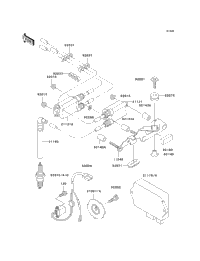 てん3 97-03 Kawasaki Ninja ZX7 R Ignition Control Unit CDI Box
