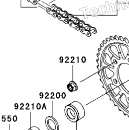 2009 Kawasaki NINJA ZX-6R (ZX600R9FA) Rear Wheel/Chain | Babbitts