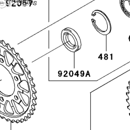 2009 Kawasaki NINJA ZX-6R (ZX600R9FA) Rear Wheel/Chain | Babbitts
