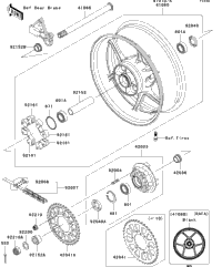 じゅじゅ 2010 Kawasaki NINJA ZX-6R (ZX600RAF) Rear Wheel/Chain