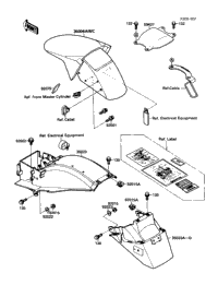 1988 Kawasaki NINJA 750R (ZX750-F2) Fenders | Babbitts Kawasaki