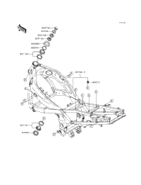 1998 Kawasaki NINJA ZX-6 (ZX600-E6) Frame | Babbitts Honda Parts House