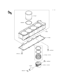 1992 Kawasaki NINJA ZX-7R (ZX750-K2) Cylinder/Piston | Babbitts