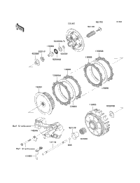 2004 Kawasaki KX250F (KX250-N1) Clutch | Babbitts Kawasaki Parts House