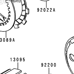 1992 Kawasaki KDX200 (KDX200-E4) Clutch | Babbitts Kawasaki Parts