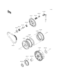 macraku628様 Kawasaki Motorcycle 1990 OEM Parts Diagram for Air Filter