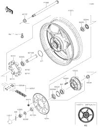 2018 Kawasaki Ninja 650 (EX650KJFA) Rear Wheel/Chain