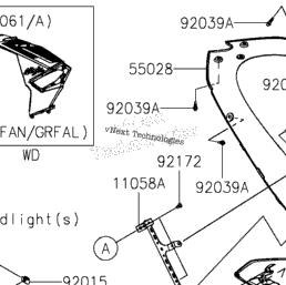 2024 Kawasaki Ninja 500 (EX500GRFAL) Cowling Lowers | Babbitts