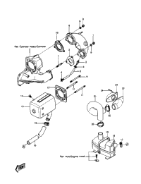 1989 Kawasaki JST SKI 550 (JS550-A8) Muffler | Babbitts