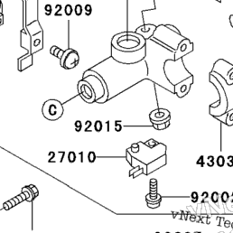 Mr.ギリギリマスターページ②　配送分担及び組立説明 2004 Kawasaki NINJA ZX-6R (ZX636-B2) Front Master Cylinder
