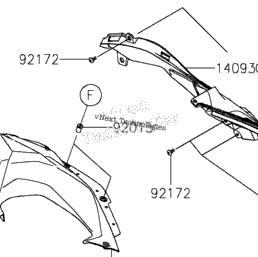 部品取り① 1993 Kawasaki NINJA ZX-7R (ZX750-M1) Fuel Tank (Zx750-M1