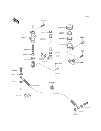 1997 Kawasaki NINJA ZX-6R (ZX600-F3) Rear Master Cylinder