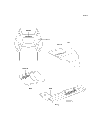 2000 Kawasaki NINJA ZX-6 (ZX600-E8) Decals (Red)(Cn)(Zx600-E8