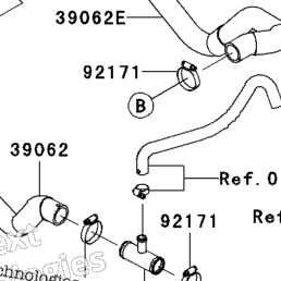2007 Kawasaki NINJA ZX-6R (ZX600P7F) Water Pipe | Babbitts