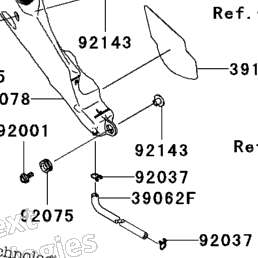ショーワ出品 2007 Kawasaki NINJA ZX-6R (ZX600P7F) Water Pipe | Babbitts