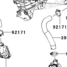 2007 Kawasaki NINJA ZX-6R (ZX600P7F) Water Pipe | Babbitts