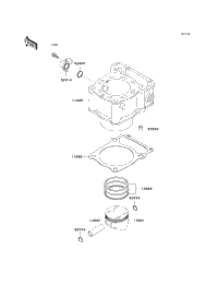 1994 Kawasaki KLX250R (KLX250-D2) Cylinder/Piston(S) | Babbitts
