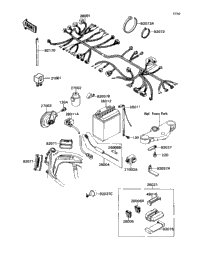 1989 Kawasaki NINJA ZX-7 (ZX750-H1) Chassis Electrical