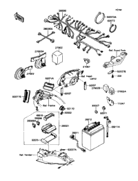 役物 1991 Kawasaki ZX-11 (ZX1100-C2) Electrical Equipment | Ron Ayers