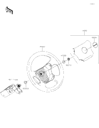 2021 Kawasaki Mule SX 4X4 SE FI (KAF400WMFNN) Steering Wheel