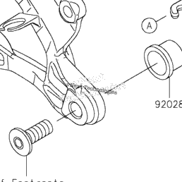 2024 Kawasaki Ninja ZX-6R ABS (ZX636JRFBL) Brake Pedal/Torque Link