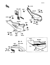 1990 Kawasaki ZX-10 (ZX1000-B3) Side Covers/Chain Cover