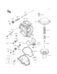 1991 Kawasaki NINJA ZX-6 (ZX600-D2) Carburetor Parts