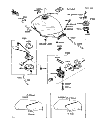 1989 Kawasaki NINJA 750R (ZX750-F3) Fuel Tank | Babbitts Kawasaki