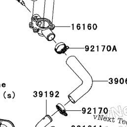 2009 Kawasaki NINJA 250R (EX250J9FA) Water Pipe | Babbitts