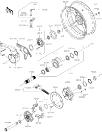 2023 Kawasaki Ninja H2 SX SE (ZX1002RPFNN) Rear Wheel/Chain 2