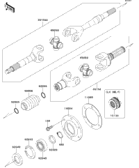 2012 Kawasaki MULE 4010 TRANS4X4 (KAF620RCF) Drive Shaft-Rear
