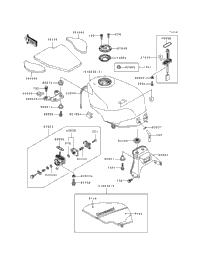 ぴーゆページ 1993 Kawasaki NINJA ZX-6 (ZX600-D4) Fuel Tank (Zx600-D4